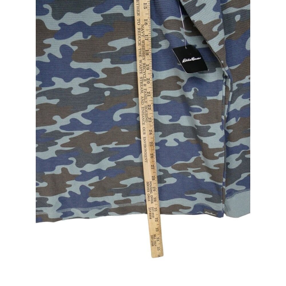 Eddie Bauer Long Sleeve Camo Quartz‎ Trail Thermal Shirt Men Tall L Camouflage - Picture 5 of 11